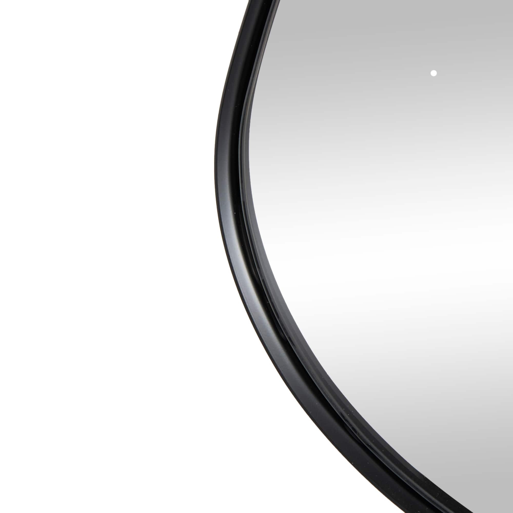 CosmoLiving by Cosmopolitan 23" x 22" Black Metal Abstract Wavy Wall Mirror